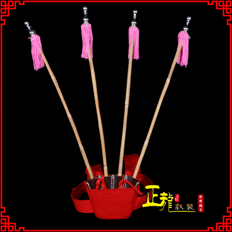 朝天戏装戏曲用品靠旗男女大靠 靠板 正宗牛皮旗杆旗架