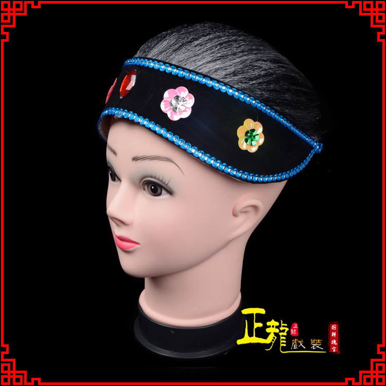 朝天老旦媒婆穷老太婆假发套 老旦头套