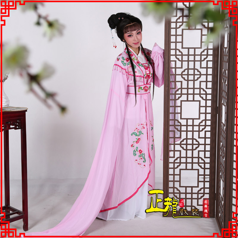 朝天花旦黄梅戏服古装戏服水袖戏剧假云肩长披