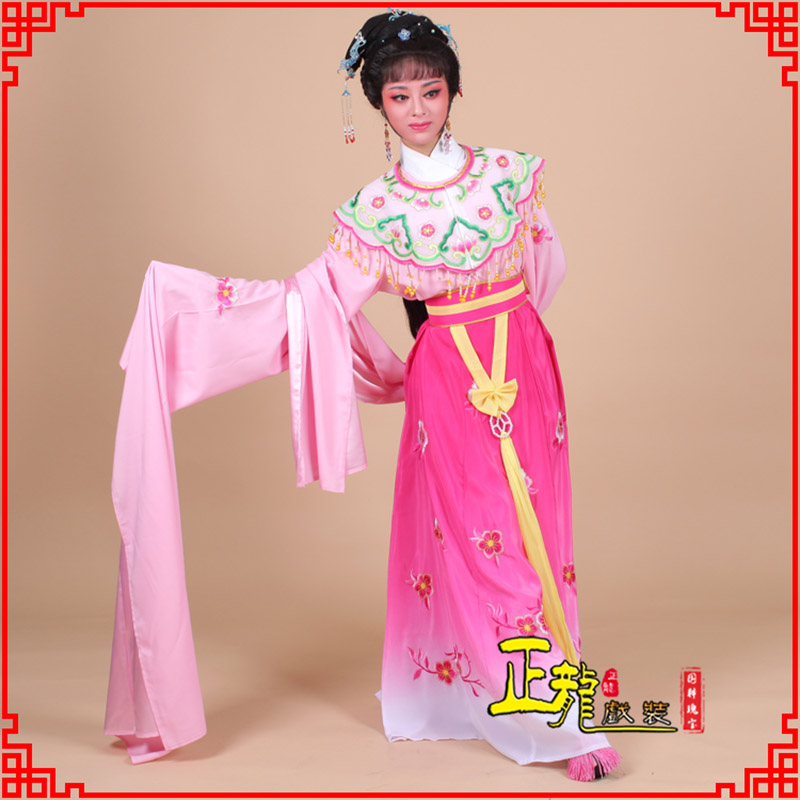 朝天水袖青衣练功花旦服 梅花古装衣