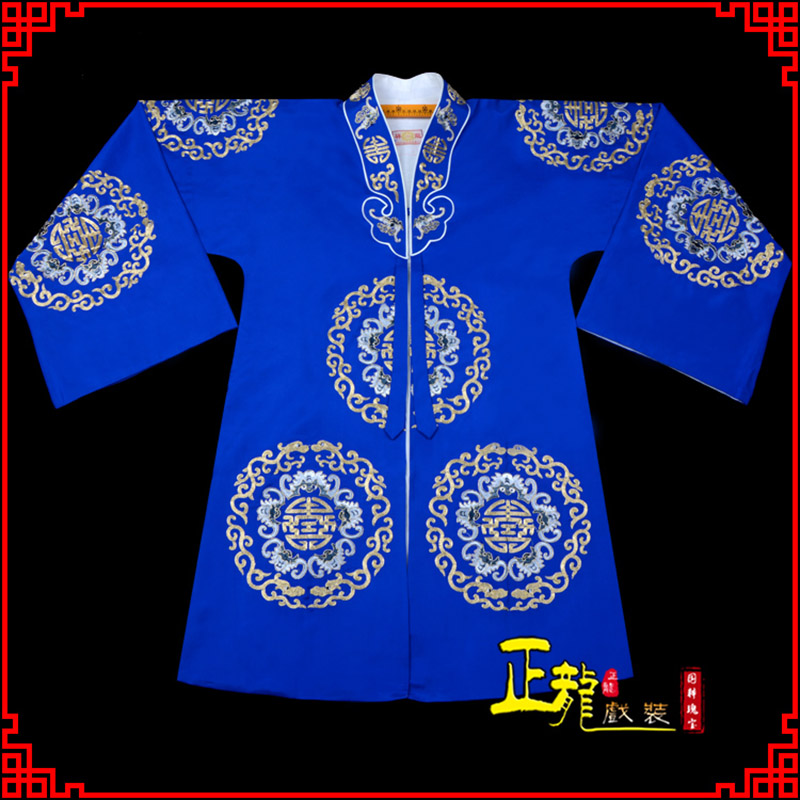 朝天老旦团花披夫人土地婆软绉五蝠女员外衣