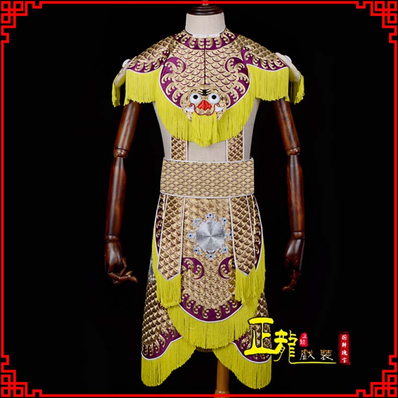 朝天武将士兵云肩鱼鳞侉子